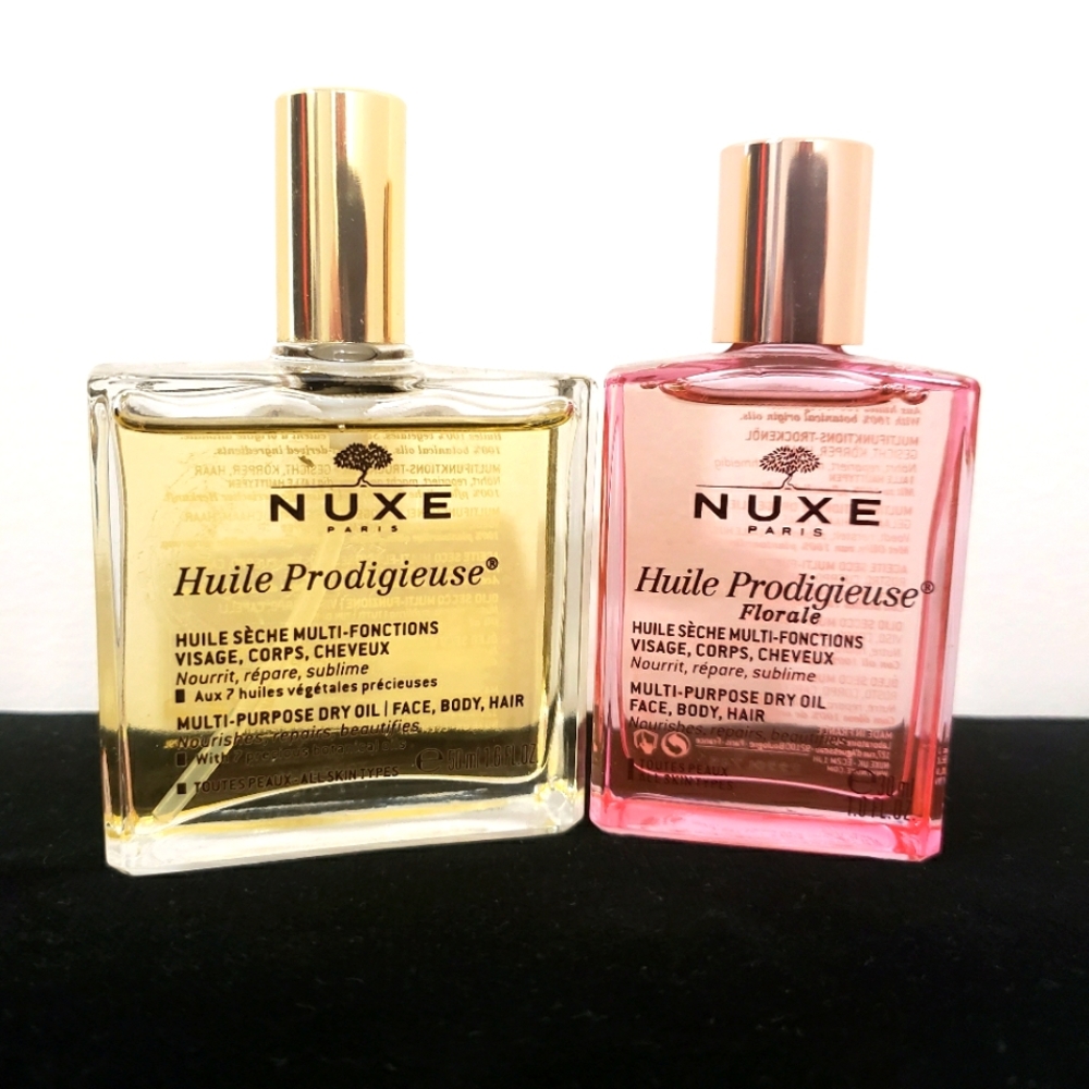 NUXE  Dry oil spray and Florale dry oil.